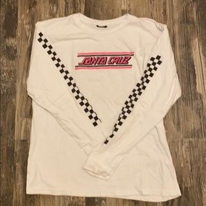 Santa Cruz pink and black long sleeve checkered